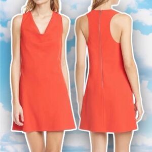 NWT ALICE + OLIVIA Harmony Racerback Mini Dress Red Date Night Valentine's Day